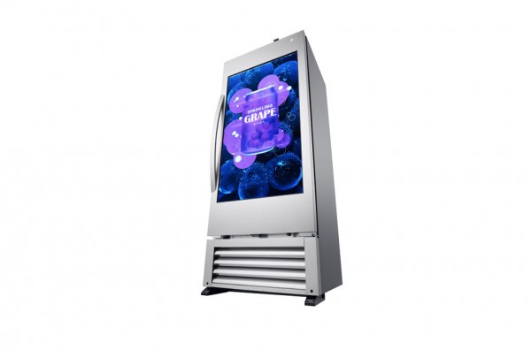 Kühlschrank mit transparenten Monitor