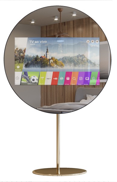 Spiegel mit integrierten Fernseher oder Monitor - individuelle Konfiguration und Materialien möglich